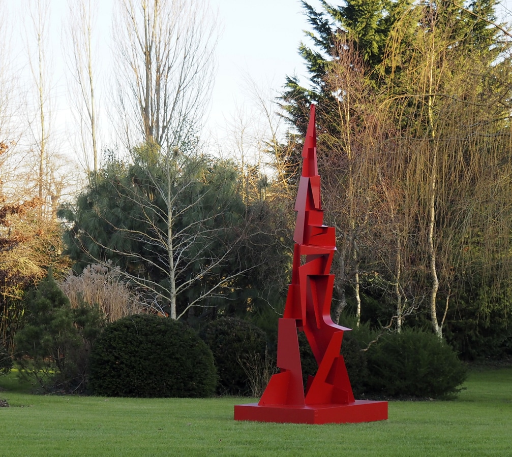 sculpture en acier inoxydable pour jardins et chateaux
